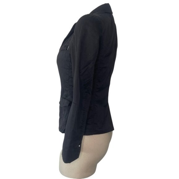 G-STAR Raw Black Cotton Linen Blend 'CL Safari Blazer' Button Front Size 34 - Picture 9 of 11